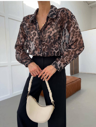 شومیز شیشه ای پلنگی